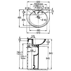Раковина Jacob Delafon Odeon E1002