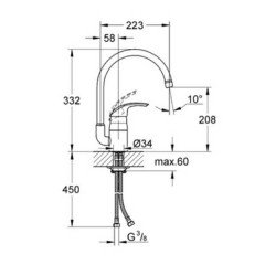 Смеситель для мойки Grohe Eurosmart 32542001