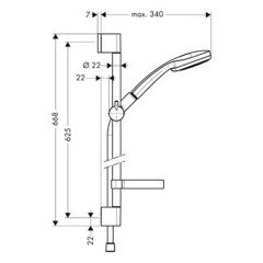 Душевая программа Hansgrohe Croma 100 Vario 27772