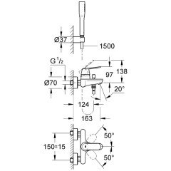 Смеситель для ванны Grohe Eurosmart Cosmopolitan 32832000