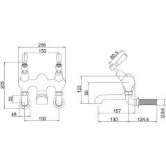 Смеситель Burlington Kensington KE26