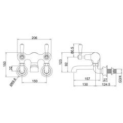 Смеситель Burlington Kensington Regent KER24