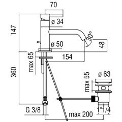 Смеситель для раковины Nobili Acquerelli AQ93118/20CR