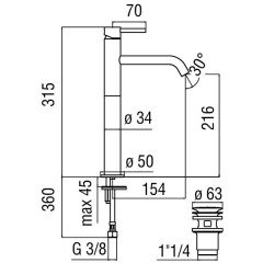 Смеситель для раковины Nobili Acquerelli AQ93128/2CR