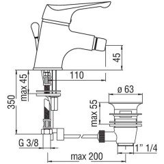 Смеситель для биде Nobili Skipper SK11119/1CR