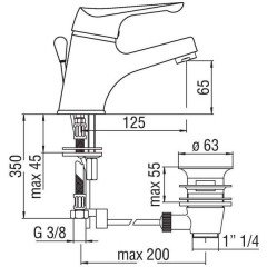 Смеситель для раковины Nobili Skipper SK11118/1CR