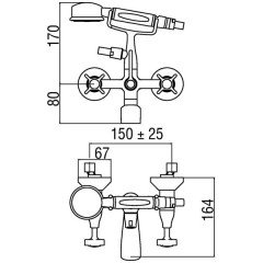Смеситель для ванны Nobili Carlos Primero T3 CP210/T3CR