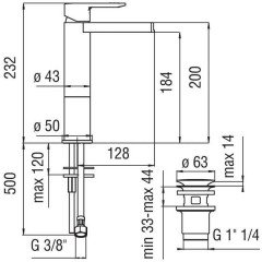 Смеситель для раковины Nobili New Road RDC0158/2CR каскад