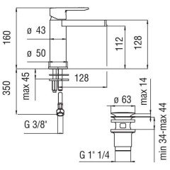 Смеситель для раковины Nobili New Road RDC0118/2CR каскад