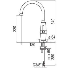 Смеситель для кухни Nobili Dubai DB00313GD