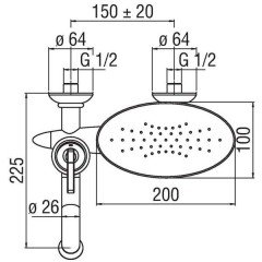 Смеситель для ванны Nobili Dubai DB00110/1CR