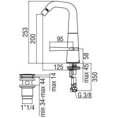 Смеситель для биде Nobili Likid LK00119/2CR