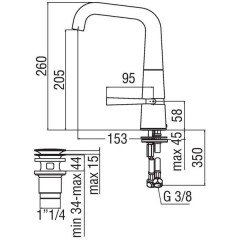 Смеситель для раковины Nobili Likid LK00118/2CR