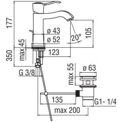 Смеситель для раковины Nobili Sofi SI98118/1BR