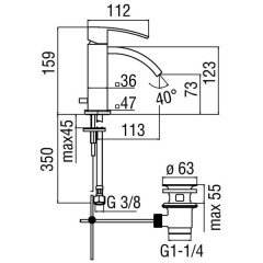 Смеситель для раковины Nobili Ray RY00118/1CR
