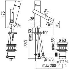 Смеситель для раковины Nobili Tower TW00118/1CR