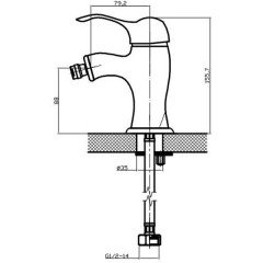 Смеситель для биде Edelform Albus AB1814