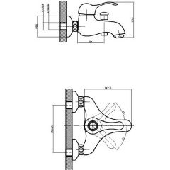 Смеситель для ванны Edelform Albus AB1810