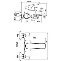 Смеситель для ванны Edelform Flor FR1810