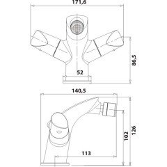 Смеситель для биде Edelform Dega DU2814