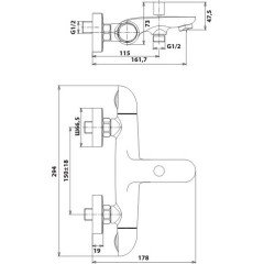 Смеситель для ванны Edelform Dega DU2810