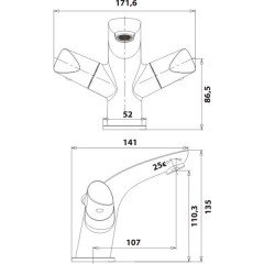 Смеситель для раковины Edelform Dega DU2800