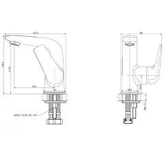 Смеситель для раковины Edelform Iris IR1800
