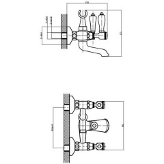 Смеситель для ванны Edelform Lumier LM2810