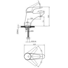 Смеситель для раковины Edelform Ocker OC1800