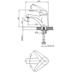 Смеситель для раковины Edelform Sepia SP1800