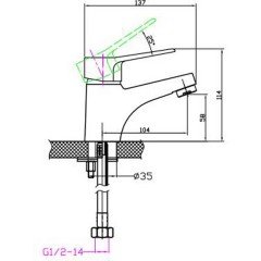 Смеситель для раковины Edelform Vito VT1800