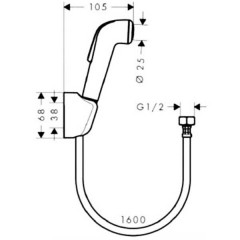 Гигиенический комплект Hansgrohe Croma 32122000