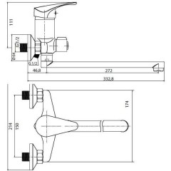 Смеситель универсальный Edelform Irida ID18102