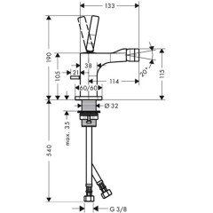Смеситель для биде Hansgrohe Axor Citterio E 36120000
