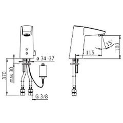Смеситель для раковины Oras Cubista 2814F бесконтактный