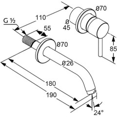 Смеситель для раковины Kludi Bozz 382440576
