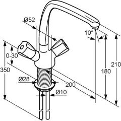 Смеситель для кухни Kludi Standard 316230515
