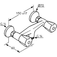 Смеситель для душа Kludi Standard 262020515