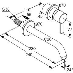 Смеситель для раковины Kludi Zenta 382450575
