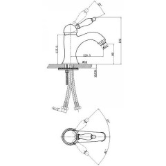 Смеситель для раковины Aksy Bagno Biti 302 Chrome