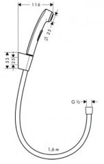 Гигиенический комплект Hansgrohe 32128000