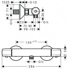 Смеситель Hansgrohe Ecostat 13116000