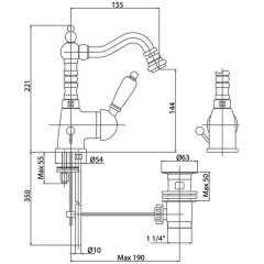 Смеситель для биде Caprigo Adria-Uno 02-032