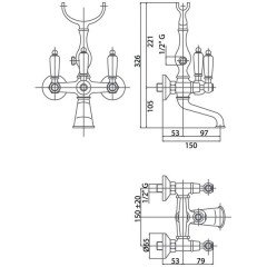 Смеситель Caprigo Adria-Classic 03-011