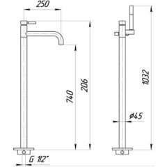 Смеситель Migliore Kobuk BN.KOB-2260 напольный