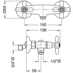 Смеситель Migliore Princeton Plus BN.PRP-8046