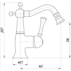 Смеситель для биде Migliore Dallas BN.DLS-6823