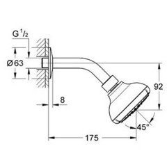 Верхний душ Grohe Tempesta New 27870000