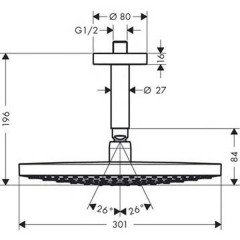Верхний душ Hansgrohe Raindance Select 27337400