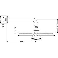 Верхний душ Hansgrohe Raindance Air 27493000